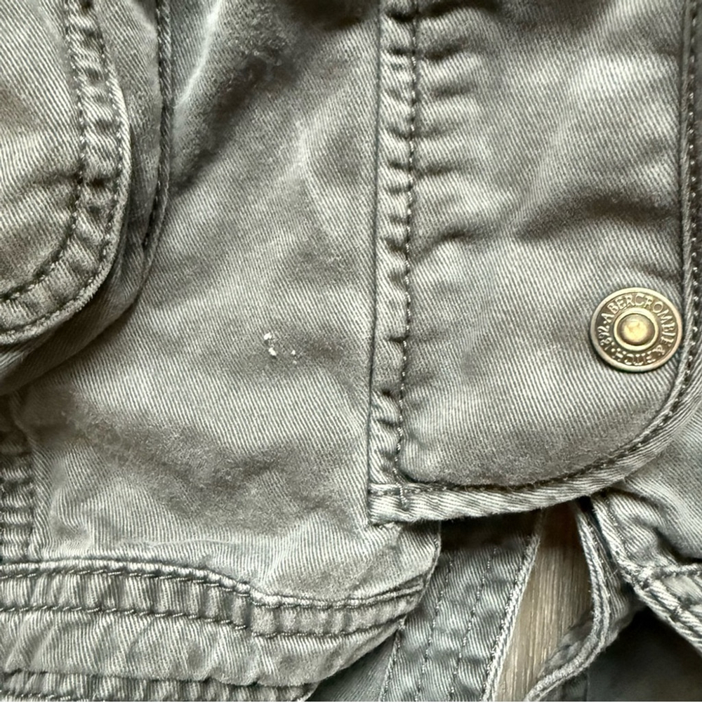 Abercrombie & Fitch Y2K Charcoal Utility Jacket Size S Industrial Retro Casual - Picture 13 of 15